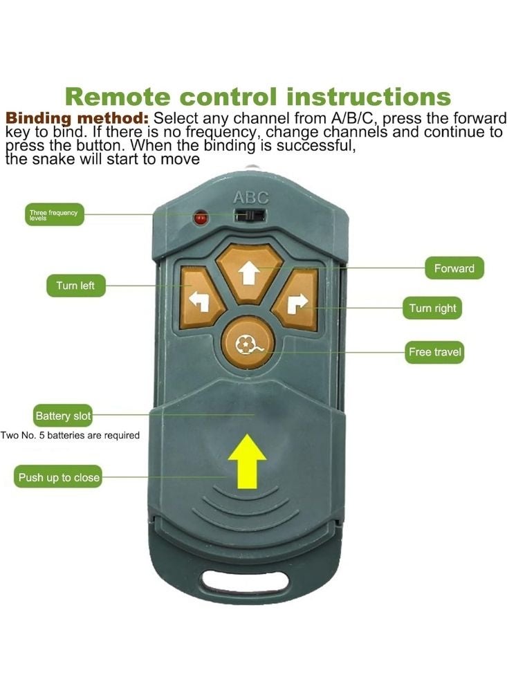 بريميم لعبة ثعبان تعمل بجهاز تحكم عن بُعد – ثعبان جرس أصفر واقعي زاحف، لعبة حيوانية تعمل بالتحكم عن بُعد - Image 3